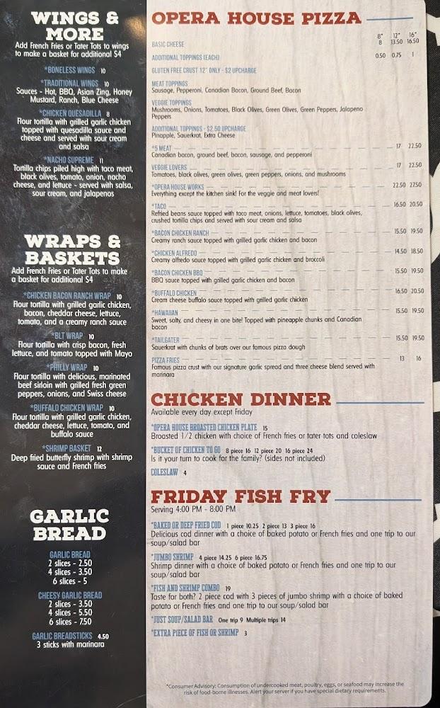 Opera House Bar & Grill Menu image 4